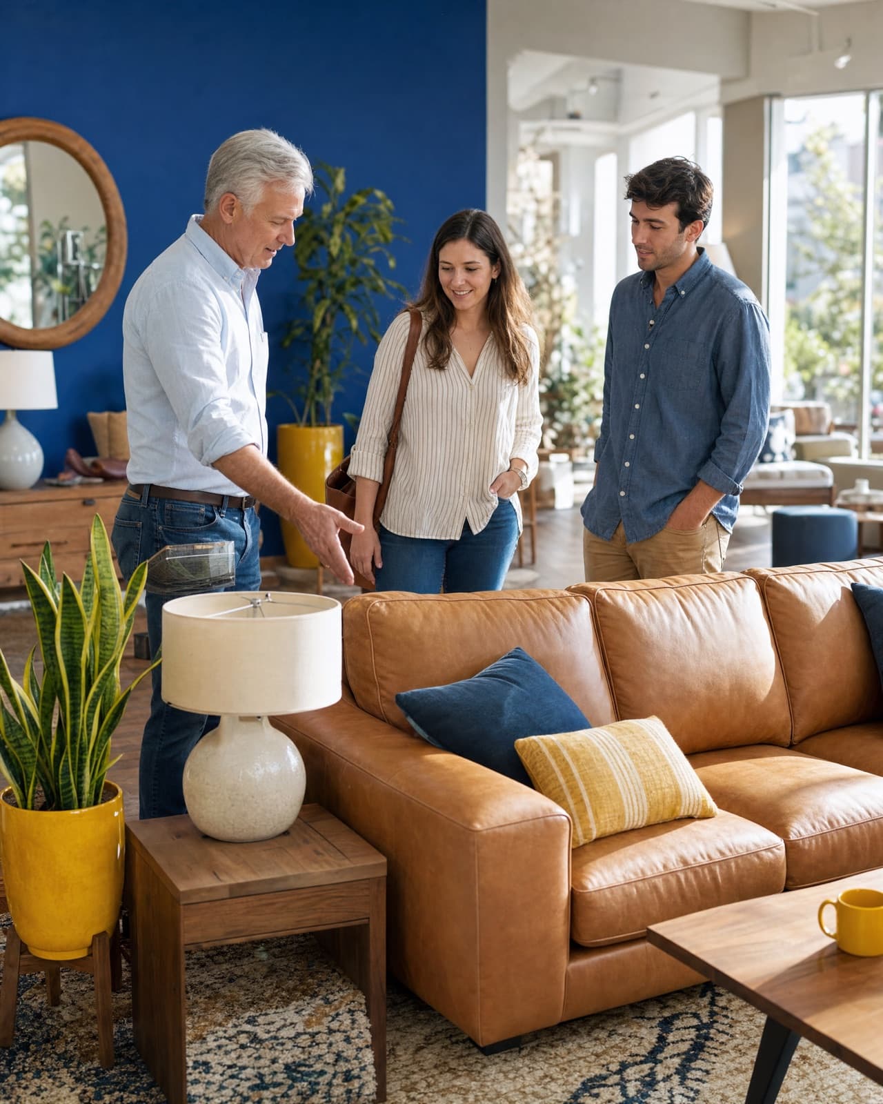 The owner or crew at work in their furniture store