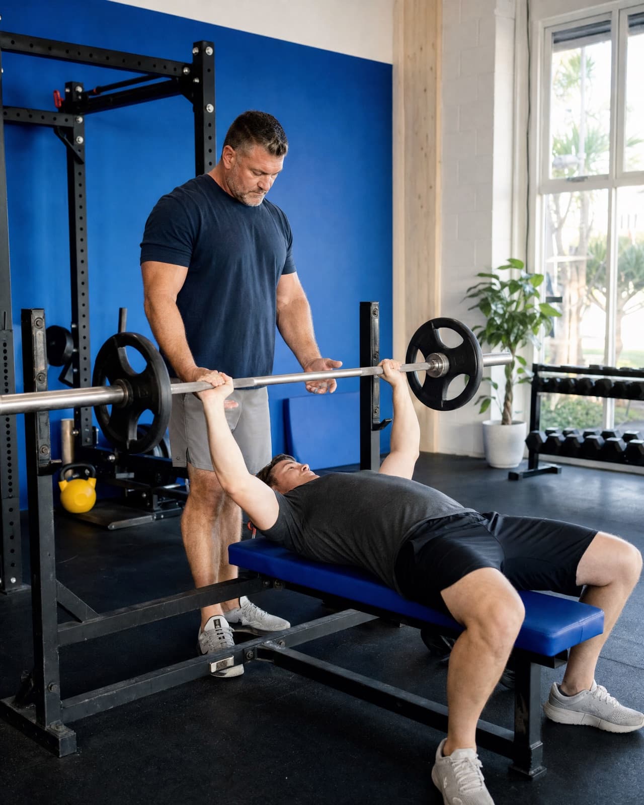 The owner or crew at work in their gym