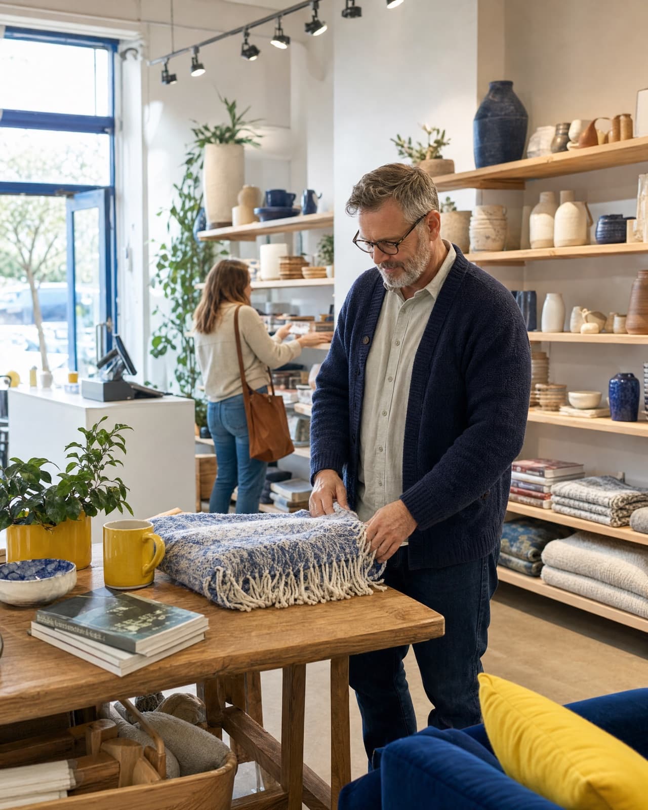 The owner or crew at work in their retail store