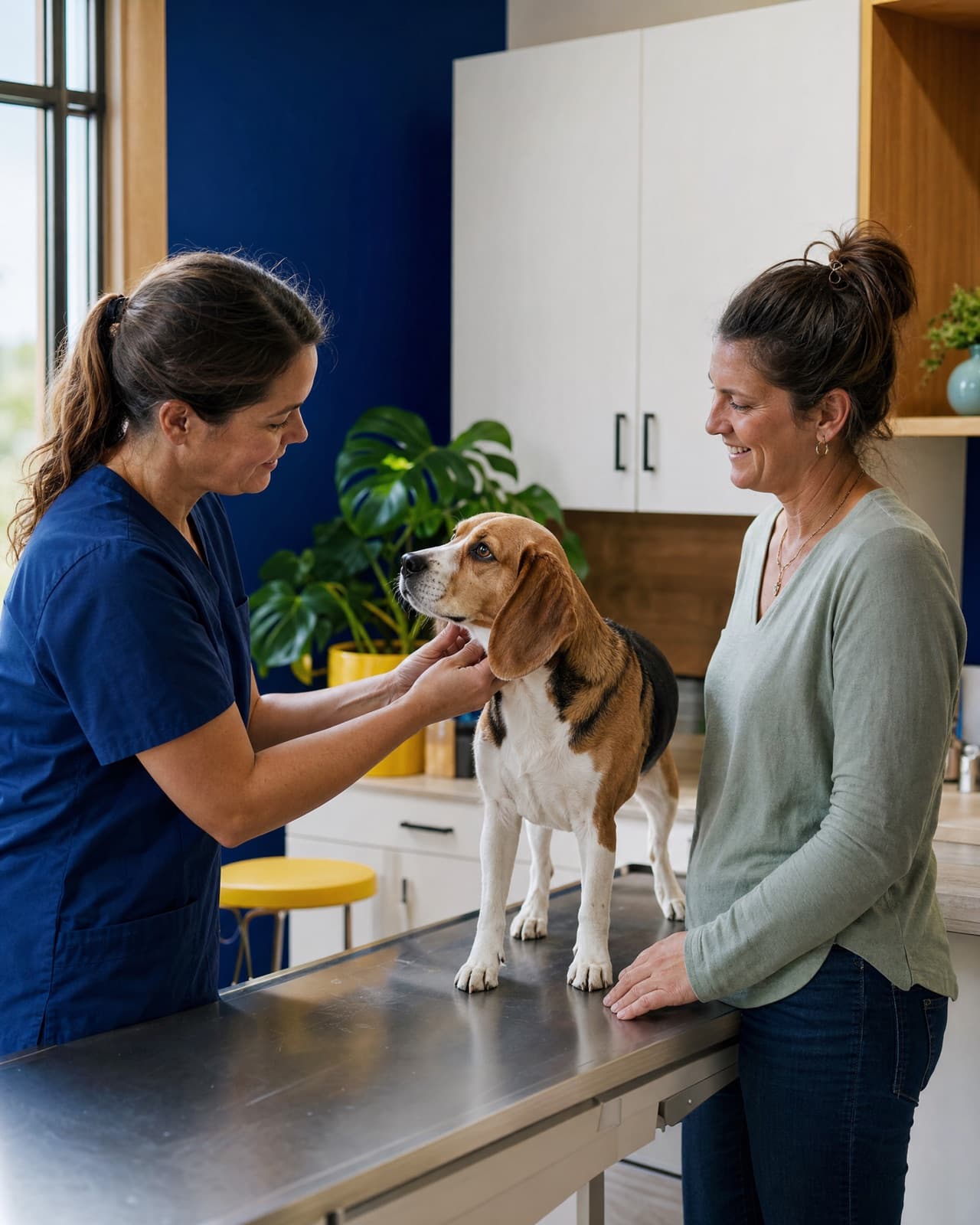 The owner or crew at work in their veterinary clinic